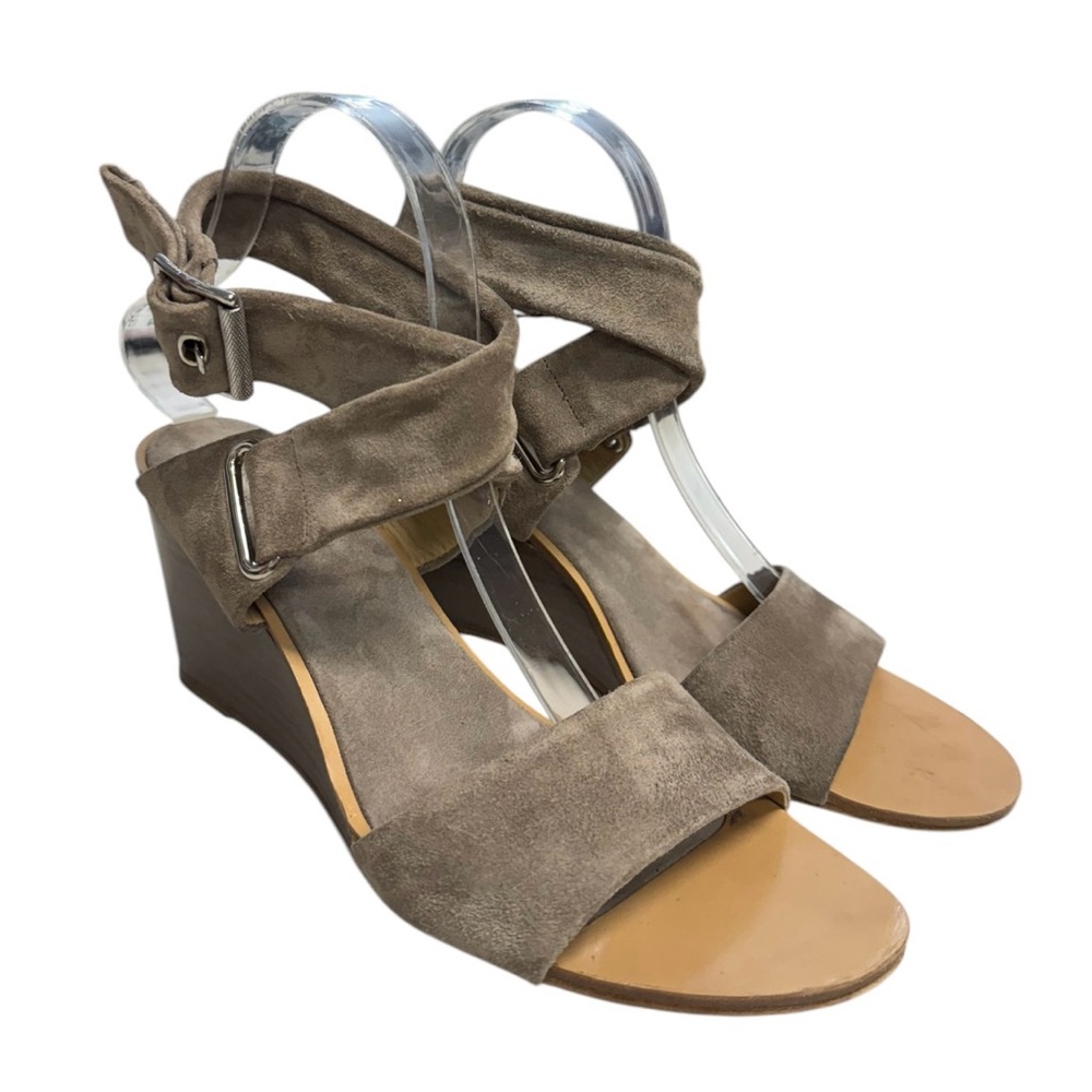 Rag & Bone Damien Wedge Warm Grey Suede Size 39.5EU US 9
